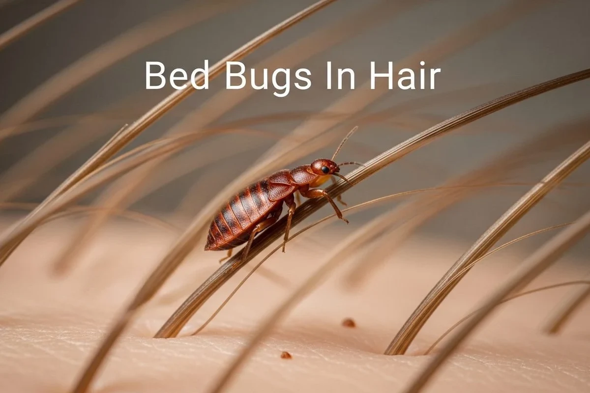 Traveler checking hotel bedding and luggage for bed bugs before unpacking