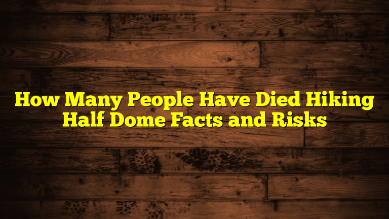 How Many People Have Died Hiking Half Dome Facts and Risks