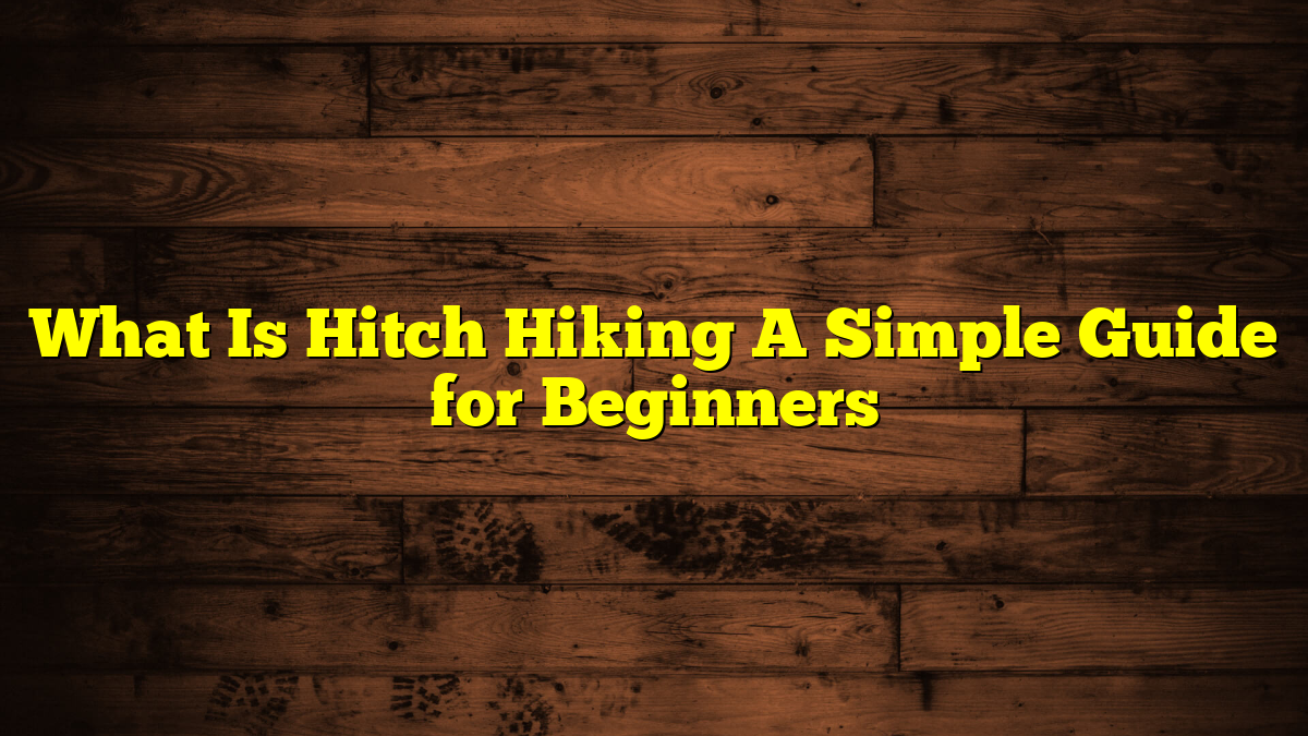 What Is Hitch Hiking A Simple Guide for Beginners