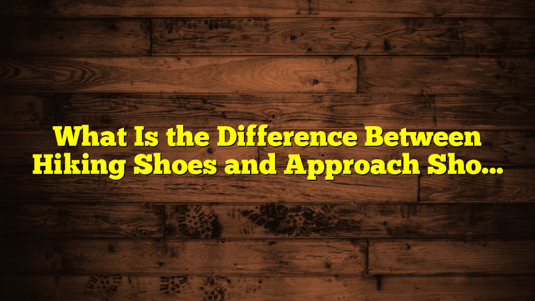 What Is the Difference Between Hiking Shoes and Approach Shoes
