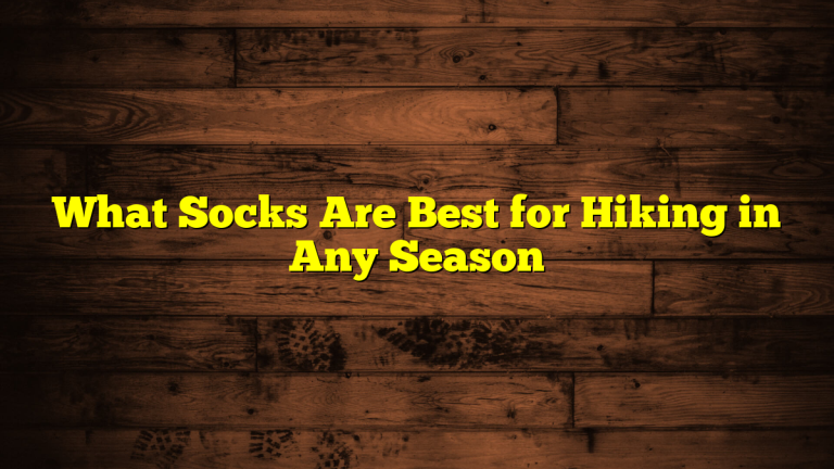 What Socks Are Best for Hiking in Any Season