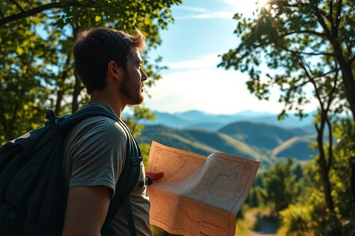 A group of hikers enjoying a scenic trail in nature.