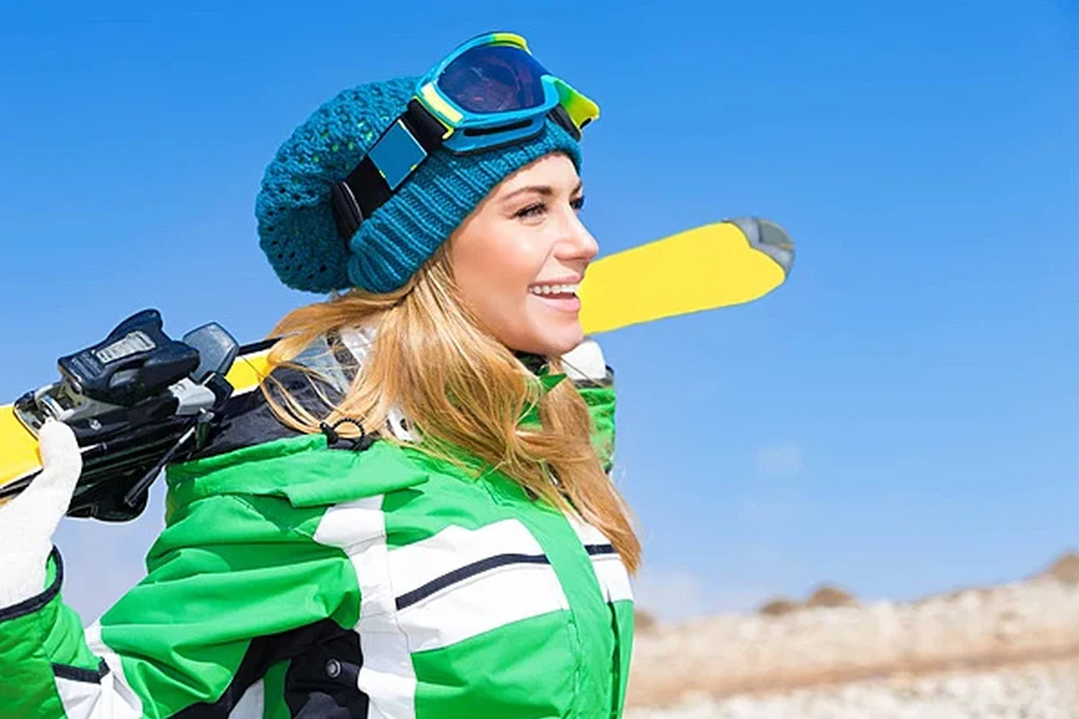 Ski mask displayed in a winter outdoor setting, ideal for warmth and style.