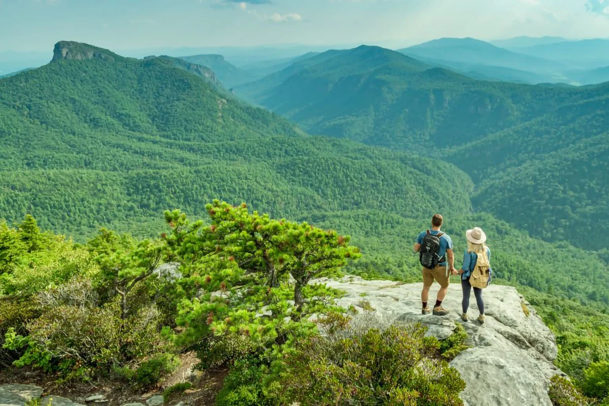 Scenic view from an easy to moderate hiking trail.