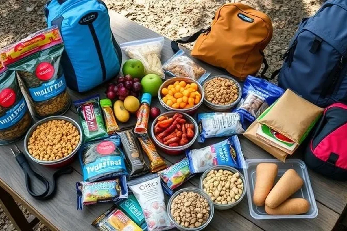 Hiking essentials for a day hike in the outdoors
