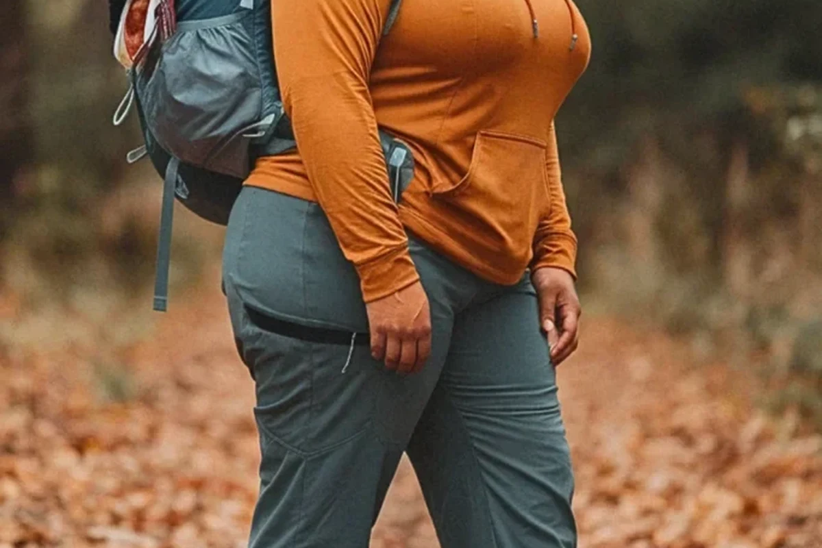Women’s plus size hiking pants for outdoor adventures, combining comfort and mobility.
