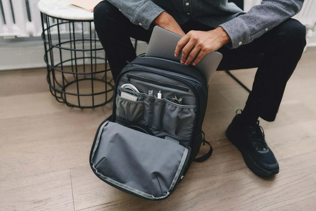 Men's travel backpack with laptop compartment for secure storage