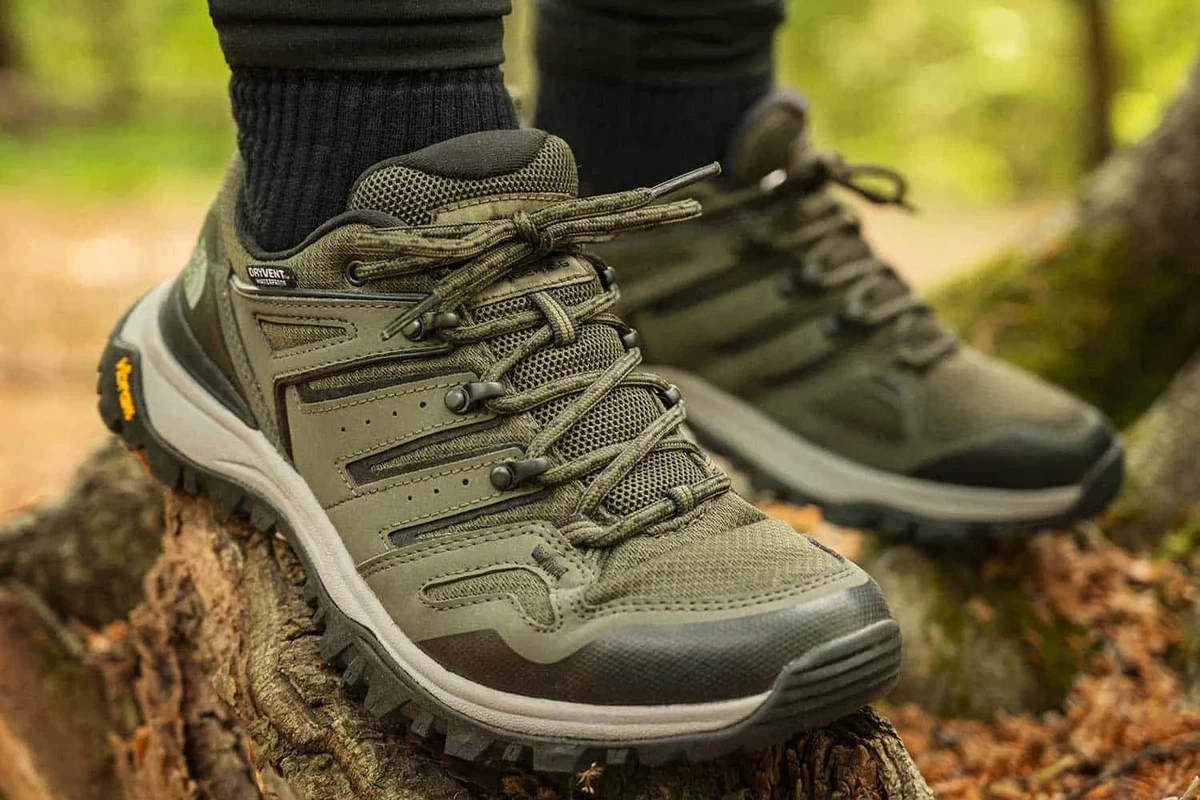 Hiking shoes suitable for various walking terrains.