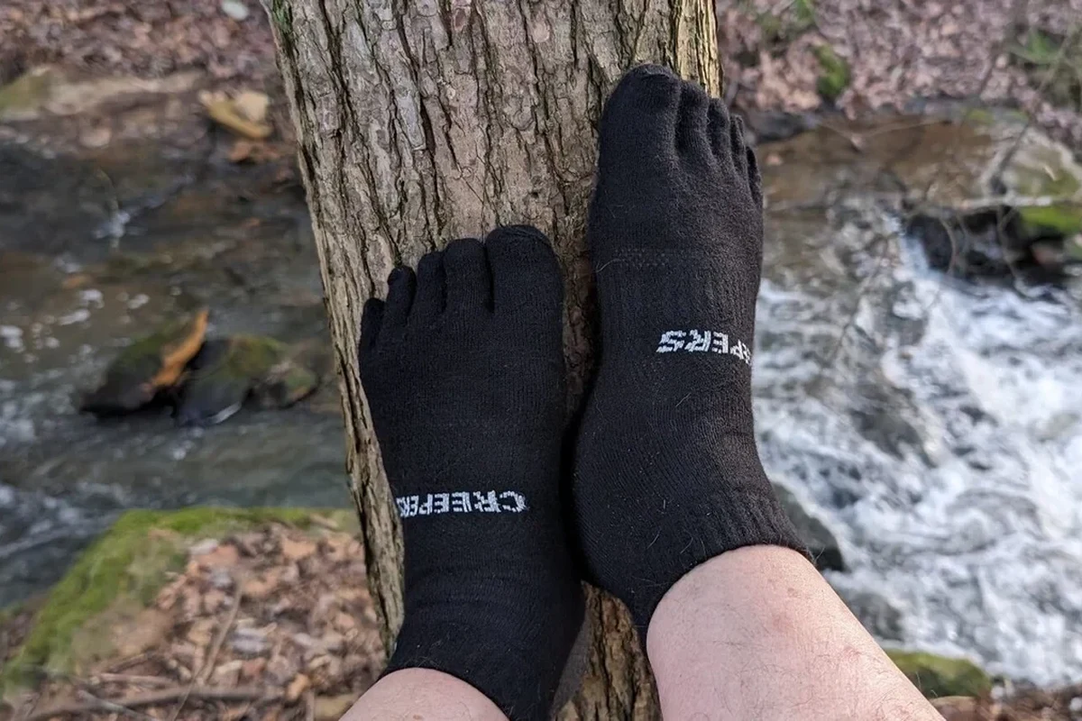 Women hiking in water resistant boots on a trail